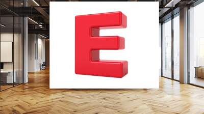 Red 3D Letter E. Wall mural