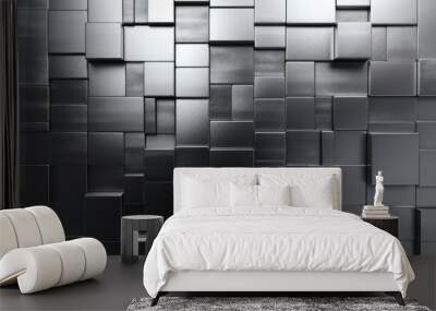 Abstract silver sparkling background Wall mural