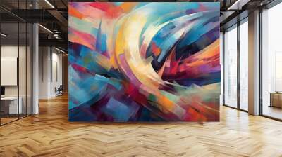 Impressionism abstract colorful background Wall mural