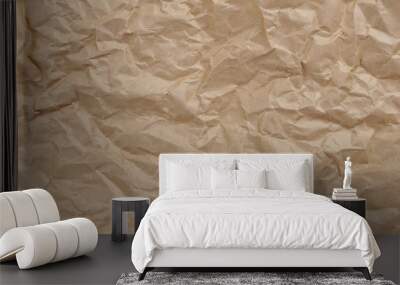 brown crumpled paper Wall mural