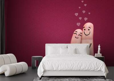 fingers in love. Wall mural