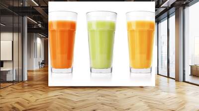 Green, orange and yellow smoothies Wall mural