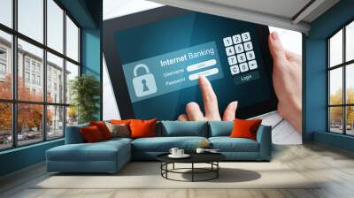 Internet banking concept Wall mural