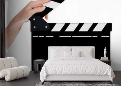 Hands holding a clapper board with EPIC text Wall mural