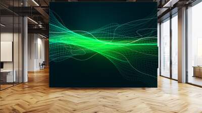 Cyber data wave micro analysis conceptual Wall mural