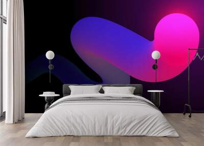 gradient color fluid wave vector Wall mural