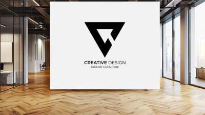 Arrow Minimalist and modern vector logo design suitable for business and brands Wall mural