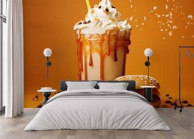 Professional Food Photography for Ad Campaigns, Milkshake and Burger Wall mural