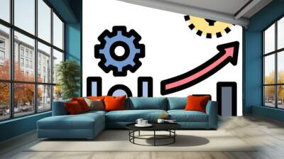 sales filled outline style icon Wall mural