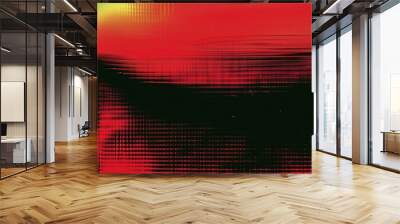 A blurry image of a red and green flame. The image is abstract and has a sense of movement and energy Wall mural