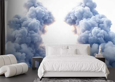 A large cloud of blue smoke Wall mural