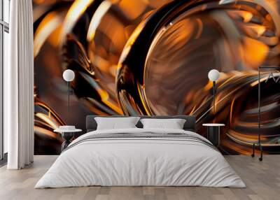 Abstract gold glass background Wall mural