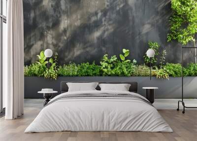 An urban gardening banner with a clean layout, a modern planter box and subtle text space for advertising.
 Wall mural