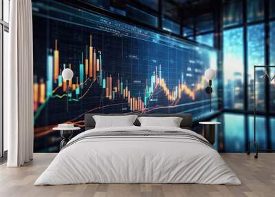 Comprehensive Technical Analysis of Stocks, Crypto, Forex, and Gold Wall mural