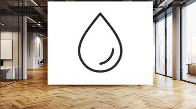 Drop, linear style icon. Editable stroke width Wall mural