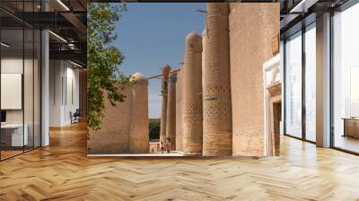 The view of the ancient street in Khiva, Uzbekistan Wall mural