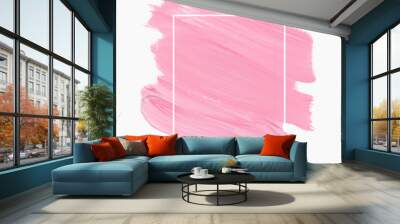 pink brush stroke painted background vector. perfect design for headline, logo and sale banner. Wall mural