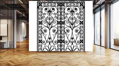 forged iron gate Wall mural