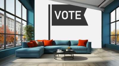 Vote Election Flag icon. Vector Wall mural