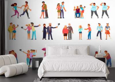 Different Multiracial and multicultural people  Wall mural