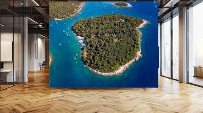 Harbor in Adriatic Sea. Turquoise water. Paradise Wall mural