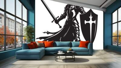 Knights Silhouettes Medieval Knights EPS Vector Knights Clipart	
 Wall mural