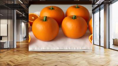 oranges on a white napkin Wall mural