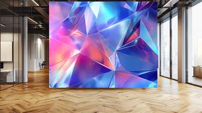 Abstract background in futuristic style and textured holographic effects Wall mural