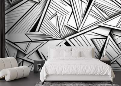 Abstract illustration design for coloring book page Wall mural