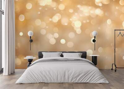 Soft gold abstract glitter and blurred lights background Wall mural