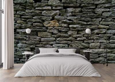 stone wall texture and background, close up Wall mural