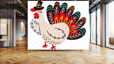  traditional Thanksgiving symbol turkey Wall mural