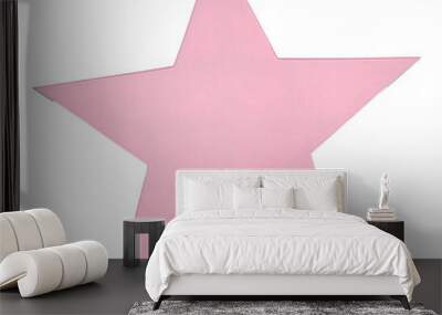 Cardboard textured pink star shape Wall mural