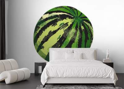 watercolor Watermelon isolated on a white background. hand drawn Wall mural