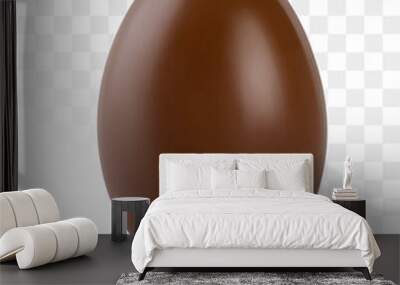 Chocolate Easter egg isolated on transparent background. Realistic vector illustration of chocolate egg. Wall mural