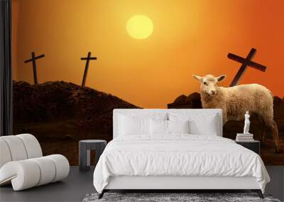 Jesus. Lamb of God. The atoning sacrifice of Jesus Christ Wall mural