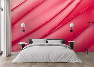 Lip gloss red colored smudge background texture Wall mural