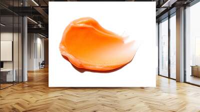 Nourishing orange lip gloss or balm face mask isolated on white Wall mural