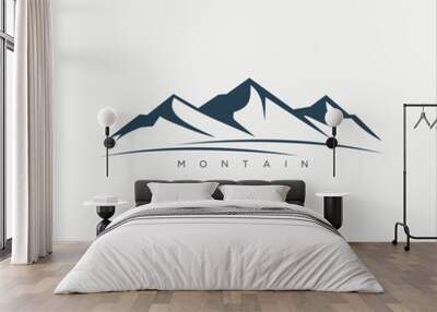 Montain logo icon vector template. Wall mural