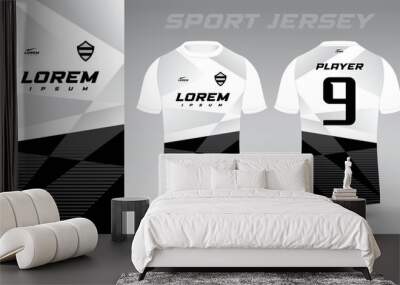 black white shirt sport jersey design Wall mural