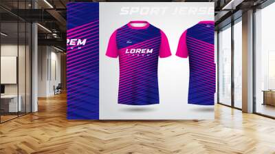 blue pink sport jersey design Wall mural