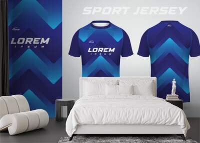 blue shirt sport jersey design Wall mural