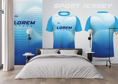 blue shirt sport jersey design Wall mural