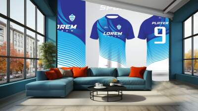 blue shirt sport jersey design Wall mural