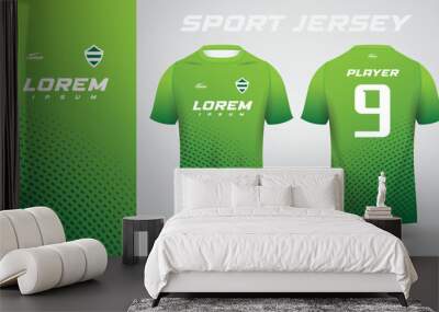 green shirt sport jersey design Wall mural