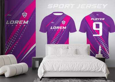 purple pink sport jersey design Wall mural