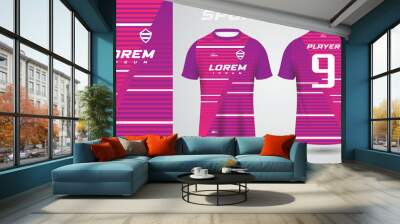 purple pink sport jersey design Wall mural