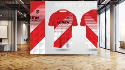 red shirt sport jersey design Wall mural