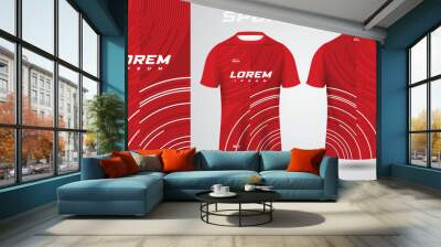 red shirt sport jersey design Wall mural