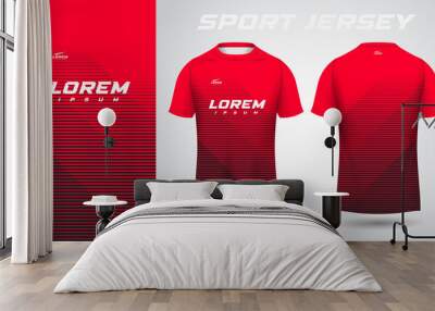 red sport jersey design Wall mural